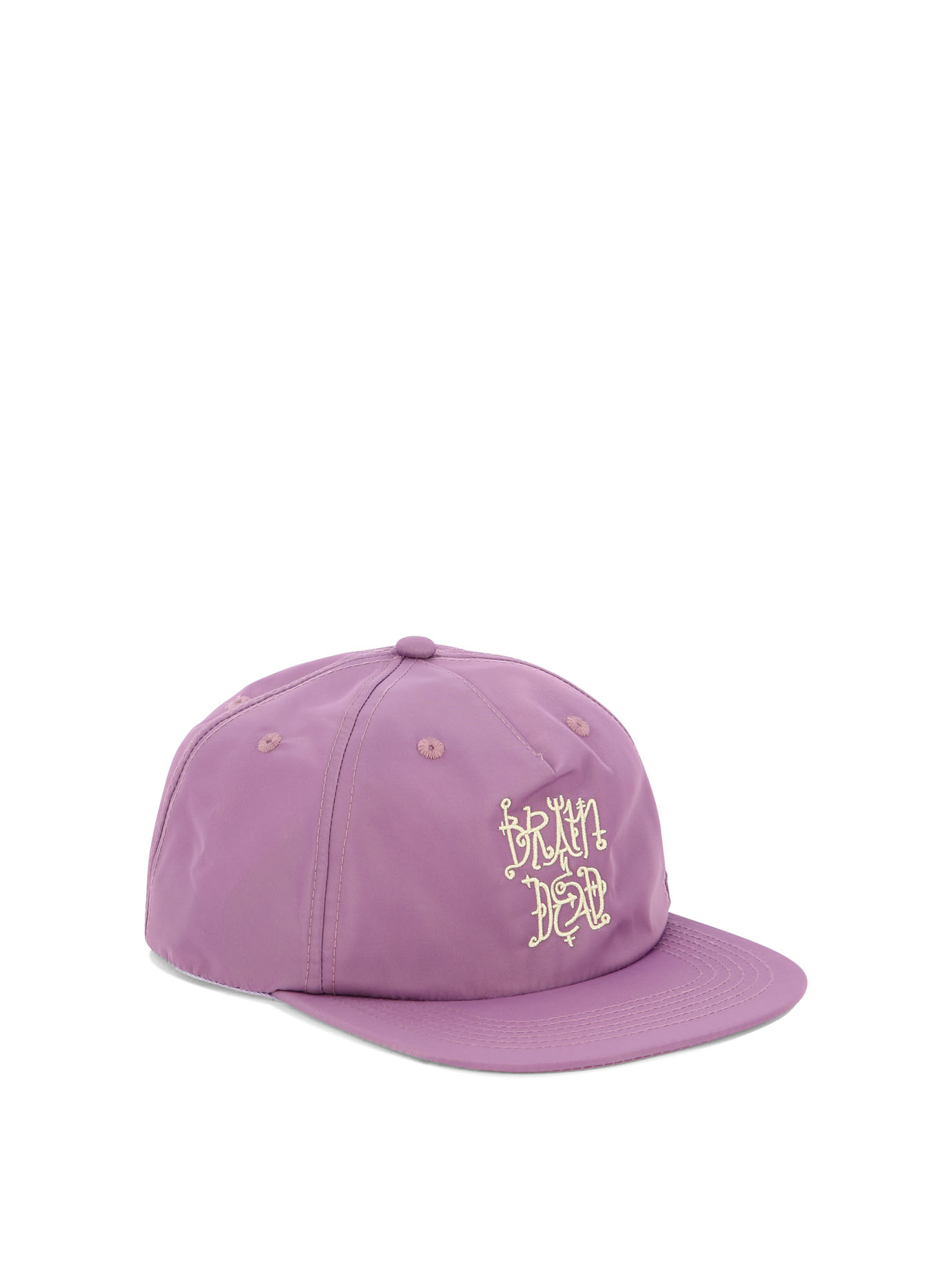 BRAIN DEAD Purple Scripture trucker hat